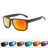 2016 Fashionable Wood Sunglasses Men Reflective Sun Glasses Outdoors Square Eyewear Gafas De Sol Oculos De Sol Feminino