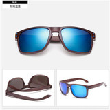 2016 Fashionable Wood Sunglasses Men Reflective Sun Glasses Outdoors Square Eyewear Gafas De Sol Oculos De Sol Feminino