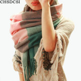 2016 Fashion Wool Winter Scarf Women Spain Desigual Scarf Plaid Thick Brand Shawls and Scarves for Women