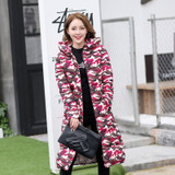 2016 Fashion winter cotton padded jacket  Slim thick stars print Women jacket Parker warm Women winter jacket g026