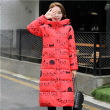 2016 Fashion winter cotton padded jacket  Slim thick stars print Women jacket Parker warm Women winter jacket g026