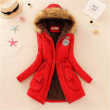 2016 Fashion Thicken Warm Winter Fur Collar Coats Jackets for Women Women's Long Parka Plus Size Parka Hoodies