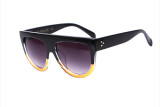 2016 Fashion Sunglasses Brand Designer Vintage Women Flat Top Sun glasses Female Rivet Shades Oversize Eyewear Oculos De Sol