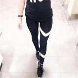 2016 Fashion Patchwork Leggings Workout Women Skinny Elastic Pants Fitness Legging Slim Trousers Breathable Bodybuilding Leggin