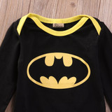 2016 Fashion Newborn Baby Boy Clothes Batman Cotton Romper+Shoes+Hat 3Pcs Outfits Set Bebes Clothing Set