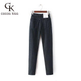 2016 Fashion High Waist retro jeans High Elastic plus size Women Jeans woman femme washed casual skinny pencil Denim pants