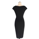 2016 Fashion Designer Women Dress Short Sleeve Mid Calf  Dresses Sexy Sheath Plus Size Dresses Female Casual Sheath Slash Dress