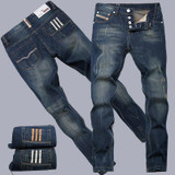 2016 fashion cotton straight Thin models young men jeans classic new denim jeans long pants men warm high quality winter jeans