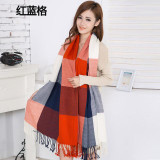2016 Fashion cashmere scarf Women Wool Winter Scarf Women Spain Plaid Scarf Thick Brand Shawls and Scarves foulard