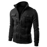 2016 Fashion Brand Men Hoodie Sweatshirts Moleton Masculina Cardigan Black Sweatshirt Pocket Sudaderas Hombre Male Tracksuit 4XL