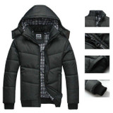 2016 Fashion Brand New Men Winter Black Down Jacket Warm Hooded Down-jackets High Quality Outwear Parka Coat Overcoat