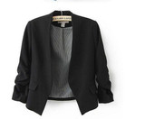 2016 Fashion Basic Jacket Blazer Women Suit Cardigan Puff Sleeve Ladies Autumn Plus Size Brand Coats Casual blazer female