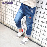 2016 Fashion Autumn Summer Boys Jeans Infant Cartoon Soldier Pants Boys Trousers Children Denim Kids Jeans