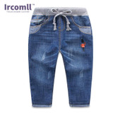 2016 Fashion Autumn Summer Boys Jeans Infant Cartoon Soldier Pants Boys Trousers Children Denim Kids Jeans