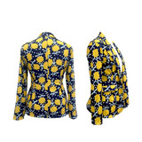 2016 Fashion Autumn Casual Women Coat Polka Dots Floral Print Slim Female Suit Jacket Blazer Cardigan Suit