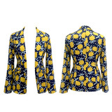 2016 Fashion Autumn Casual Women Coat Polka Dots Floral Print Slim Female Suit Jacket Blazer Cardigan Suit