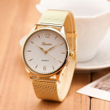 2016 Famous Brand Casual Geneva Quartz Watch Women Gold Silver Mesh Stainless Steel Dress Women Watches Relogio Feminino Clock