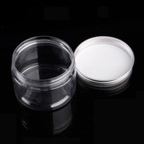 Cosmetic Mini Travel Empty Bottle Jar Round Aluminum Cover Plastic Lip Balm Make-up Bottling Box Makeup Cosmetic Face Cream Jar