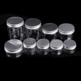 Cosmetic Mini Travel Empty Bottle Jar Round Aluminum Cover Plastic Lip Balm Make-up Bottling Box Makeup Cosmetic Face Cream Jar
