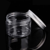 Cosmetic Mini Travel Empty Bottle Jar Round Aluminum Cover Plastic Lip Balm Make-up Bottling Box Makeup Cosmetic Face Cream Jar