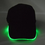 Coromose LED Light Flash Baseball Cap Fashion LED Lighted Glow Club Party Black Fabric Travel Hat Baseball Cap FGM04