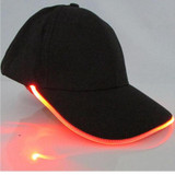 Coromose LED Light Flash Baseball Cap Fashion LED Lighted Glow Club Party Black Fabric Travel Hat Baseball Cap FGM04