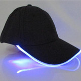 Coromose LED Light Flash Baseball Cap Fashion LED Lighted Glow Club Party Black Fabric Travel Hat Baseball Cap FGM04