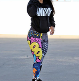 Women Digital Printing Workout Leggings High Waist Push Up