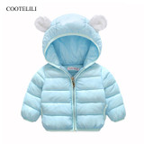 COOTELILI 66-100cm Infant Baby Girl Clothes Kawaii Bear Winter Jacket Hooded Parkas For Girls Snowsuit Winter Coat For Boys