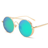 Coolsir Polarized Retro Sunglasses Men Steampunk Sunglasses Vintage Round Male Brand Design Metal Sunglasses Oculos de sol UV400
