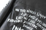 Cool Motorcycle Jackets Womens Leather Coats 2016 Winter Letters Graffiti Leather Jacket Women BF Style chaquetas de cuero mujer