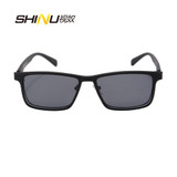 Cool Men Polarized Clip On Sunglasses Magnetic Sunglasses Prescription Eyeglasses Frame Metal Optical Frame With TR90 Legs 9913