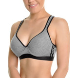Angelina Wired Cotton Sports Bra with Mesh Racerback (3-Pack)