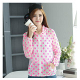 2017 New Summer Thin Sunscreen Coat for Women Lips Love Sunscreen printing Long Sleeve Hood Sunscreen Jacket Thin Coat