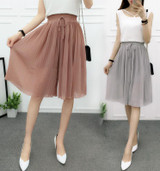 2017 New Summer Style Loose Pleated Chiffon Skirt Culottes Women Elastic Waist Wide Leg Pants Female Short Trousers
