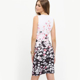 2017 New Summer Style Bodycon Dresses Vintage Ladies Sexy Floral Print Sleeveless O Neck Elegant Women Dress