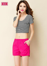 2017 New Summer Shorts Women Casual Fashion Candy Color Hot Sales Shorts Female Plus Size Loose Ladies Leisure Shorts
