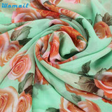 2017 New Summer Rose Womens Voile Long Scarves Beach Chiffon Shawl Scarf Amazing