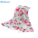 2017 New Summer Rose Womens Voile Long Scarves Beach Chiffon Shawl Scarf Amazing