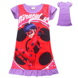 2017 new summer miraculous Ladybug clothing children dress Moana princess girl print vaiana dress Costumes Summer Girl Dress