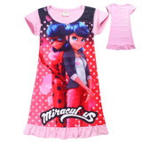 2017 new summer miraculous Ladybug clothing children dress Moana princess girl print vaiana dress Costumes Summer Girl Dress