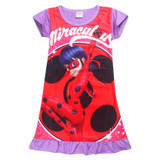 2017 new summer miraculous Ladybug clothing children dress Moana princess girl print vaiana dress Costumes Summer Girl Dress