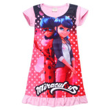 2017 new summer miraculous Ladybug clothing children dress Moana princess girl print vaiana dress Costumes Summer Girl Dress