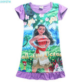2017 new summer miraculous Ladybug clothing children dress Moana princess girl print vaiana dress Costumes Summer Girl Dress