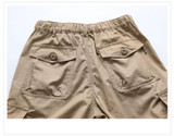 2017 New Summer Military Half Cargo Pants Men Cotton Multi-Pockets Casual Loose Short Pants Capris Plus Size Cropped Trousers