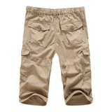 2017 New Summer Military Half Cargo Pants Men Cotton Multi-Pockets Casual Loose Short Pants Capris Plus Size Cropped Trousers