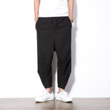 2017 new summer mens casual pants big size M-5XL loose comfortable long trousers male elastic waist male fashion harem pant