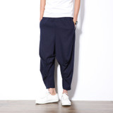 2017 new summer mens casual pants big size M-5XL loose comfortable long trousers male elastic waist male fashion harem pant