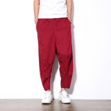 2017 new summer mens casual pants big size M-5XL loose comfortable long trousers male elastic waist male fashion harem pant