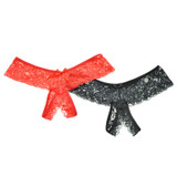 Angelina Crotchless Lace Thongs (2-Pack)